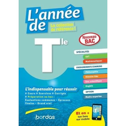 L'année De Tle Spécialités Svt/Maths + Enseignements Communs