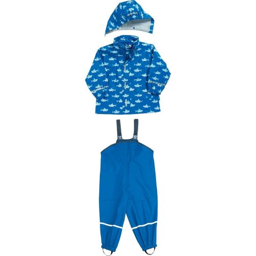 Playshoes Regen-Set Hai Allover Blau Gr. 92