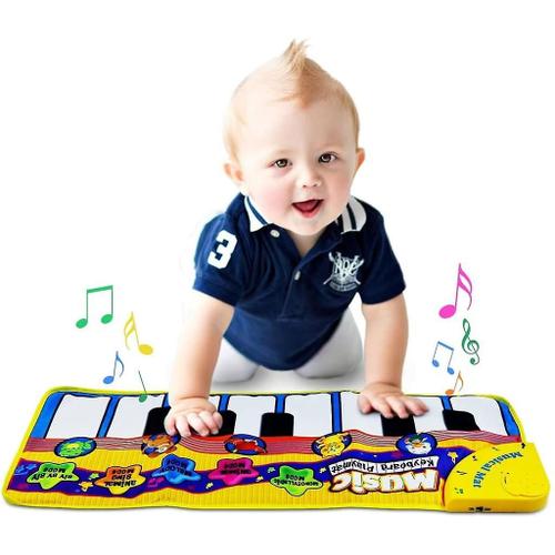 Lobyoh Tapis musical pour bébé - Tapis de piano avec 8 instruments de  musique - Clavier - Tapis de danse pour enfants - Jouet cadeau pour les  tout-petits garçons et filles : : Jouets