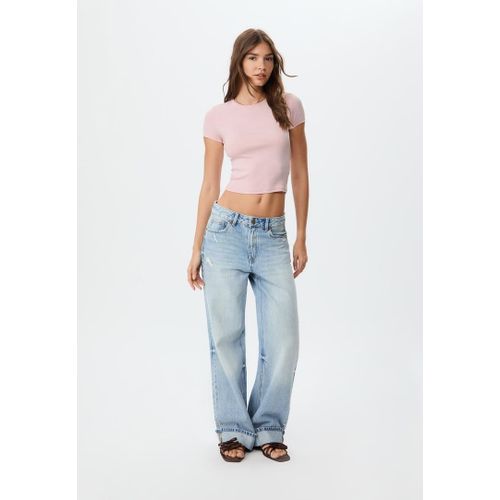 Stradivarius T-Shirt Basic Slim Fit Rose Pastel M