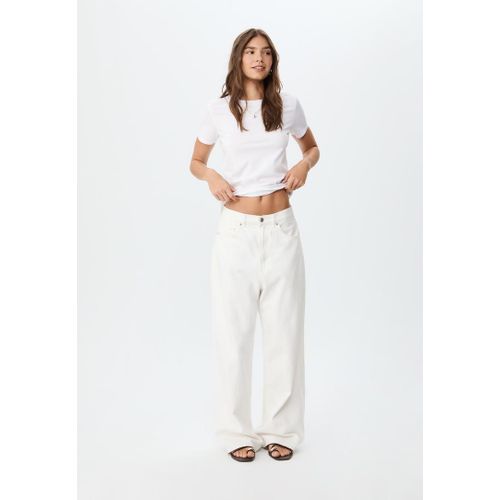 Stradivarius T-Shirt Basique Regular Fit À Col Rond Blanc S