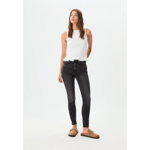 Stradivarius Top Froncé À Volants Écru S