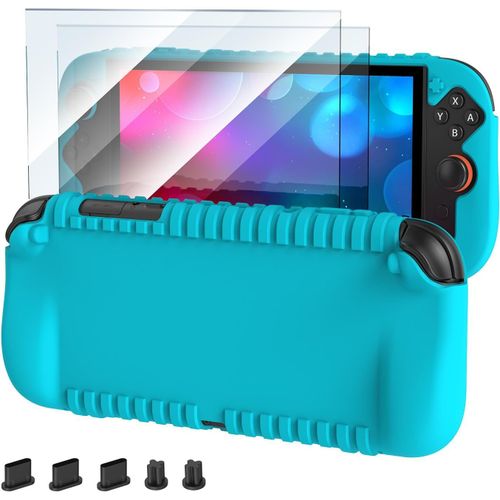 Ershi-Une-Pièce Coque En Silicone Pour Nintendo Switch 2(2025) Avec 2 Films En Verre Trempé - 3-En-1 Kit D'accessoires Pour Switch[1432]