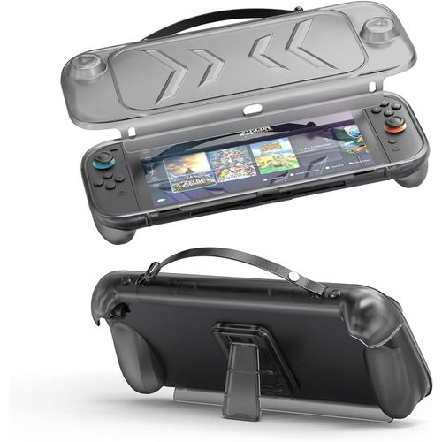 Ershi-Coque Compatible Avec Nintendo Switch 2,Résistant Aux Rayures, Antidérapant, Antichoc Avec Poignées Pouce - Ferreux[1228]