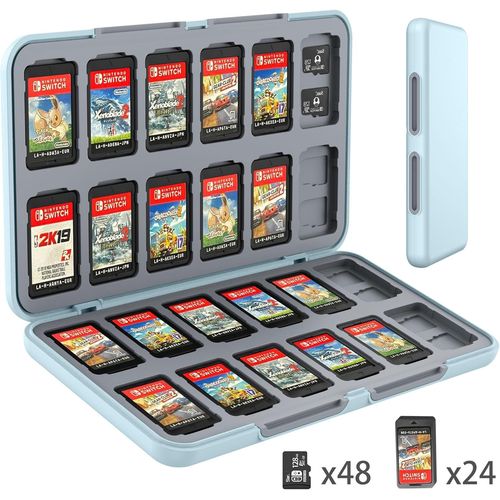 Ershi-Étui Pour Cartes De Jeu Pour Nintendo Switch, Boite De Rangement Jeux Pour Nintendo Switch, Avec 24 Emplacements Pour Cartes[1482]