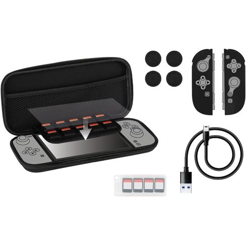 Ershi-Pack D'accessoires Gaming Starter Kit Pour Console Nintendo Switch 2 - Housse - 4 Appuie-Pouces - Verre Trempé - Boîtier 9 J[443]
