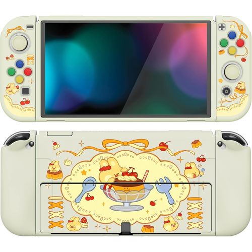 Ershi-Coque Pour Switch Oled,Housse Protection Pour Nintendo Switch Oled Avec Capuchon Joystick Étui Cover Joycon Et Boutons Zealp[255]