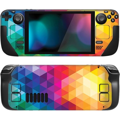 Ershi-Accessoires Pour Steam Deck Autocollant Protection,Stickers Skin Pour Steam Deck Oled & Lcd Console-Triangle Coloré[1343]