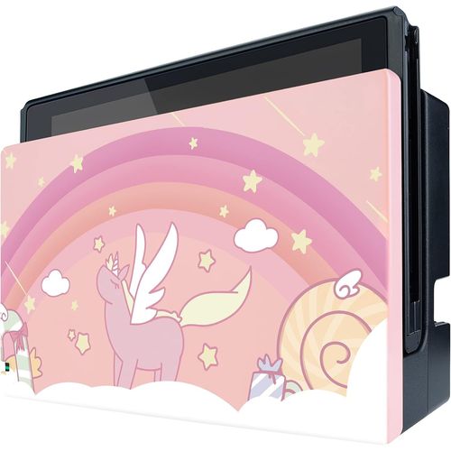 Ershi-Protection Accessoires Pour Switch Coque Dock,Cover Pour Nintendo Switch Console,Étui Anti-Poussière Housse-Gris Fugace[899]
