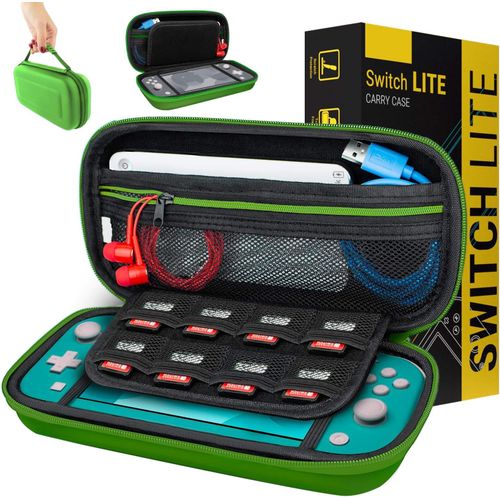 Ershi-Etui Pour Nintendo Switch Lite, Deluxe Housse Rigide De Rangement Zippée En Matériau Durable Anti-Choc Pour La Console Ninte[1171]