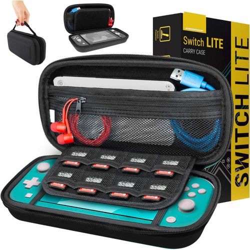 Ershi-Etui Pour Nintendo Switch Lite, Deluxe Housse Rigide De Rangement Zippée En Matériau Durable Anti-Choc Pour La Console Ninte[1173]