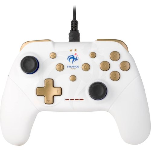 Ershi-Fff Manette Filaire Pour Nintendo Switch, Switch 2 Et Pc - Fonction Vibration - Cable 3 M - Blanc[733]