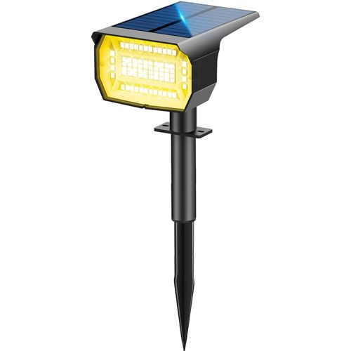 Ershi-Spot Solaire Exterieur 72led, 3 Modes Ip67 Étanche Lampes Solaires Exterieures Jardin, 3000k Fonction 2 En 1 Spot Exterieur [412]