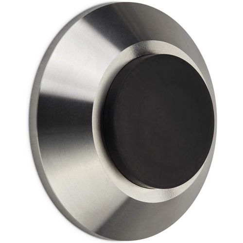 ERSHI-Butée de porte hauteur 15,5 mm en acier inoxydable véritable Ø 60 mm butée de porte murale avec tampon en caoutchouc Ø 33 mm[903]