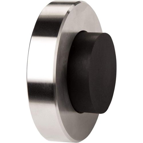 ERSHI-Butée de porte DISKOS hauteur 20 mm en acier inoxydable véritable Ø 58 mm tampon de porte avec caoutchouc Ø 33 mm[907]