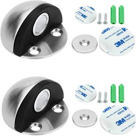ERSHI-Lot de 2 Butoirs de Porte Interieur, Bloc Porte Sol, Pour tous les sols durs, Pour protéger les murs et les meubles, 2 types[909]