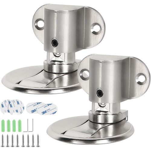 ERSHI-2 Pièces Bloc Porte Cale Porte Bloque Porte Magnétique Butee de Porte Stop Porte Arrêt de Porte Métal Avec Adhésif et Vis Bu[953]