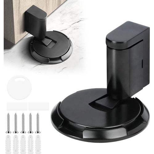 ERSHI-Butée de Porte Magnétique, Cale Porte Bloc Porte Invisible en acier Inoxydable avec vis Auto-adhésives 3M dissimulées, Butee[807]