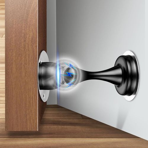 ERSHI-Lot de 1 Butées de porte Magnétiques, cales de Porte Intérieures pour Plinthes, Butées de Porte au sol avec loquet Auto-adhé[10]