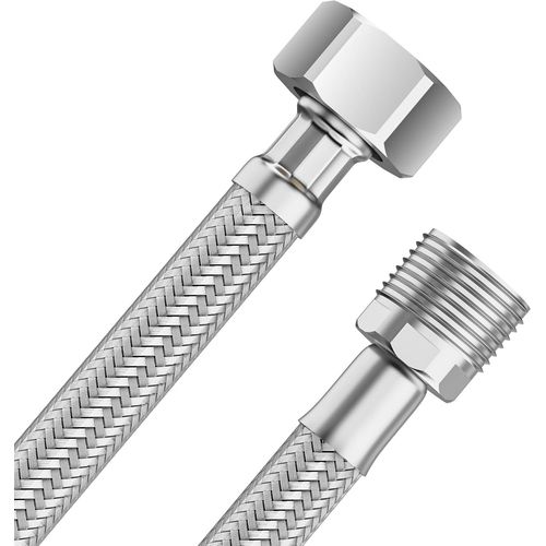 KALANKA-YUANNY Tuyau flexible 3/8"" Femelle x 3/8"" Mâle Raccord des deux côtés - Tuyau EPDM tressé acier inox, Flexible sanitaire Pour robinet, robinet d'angle, lavabo, cuisine, salle de bain, WC - 10
