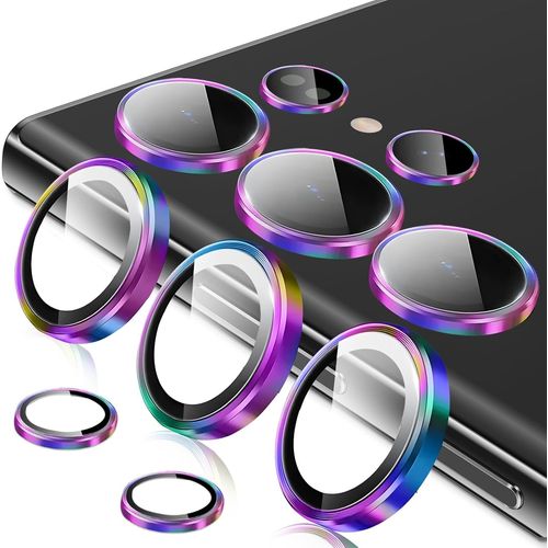 KALANKA-Caméra Arrière Protection pour Samsung Galaxy S23 Ultra Verre Trempé,Protecteur Objectif Lentille,9H Dureté HD Définition Anti-Rayures Ultra Résistant D'objectif Lens Camera Protector,Couleur