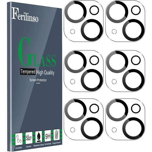 KALANKA-[6 Pièces Protection Objectif Caméra Arrière pour iPhone 14/ 15/ 14 Plus/ 15 Plus/ 13/13 Mini Accessoire Appareil Photo Protecteur 9H Dureté Ultra Résistant Film