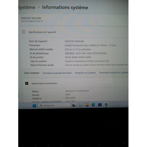 Nokia PureBook Fold 14 - 14.1" Intel Pentium Silver N6000 - 1.1 Ghz - Ram 8 Go - SSD 250 Go