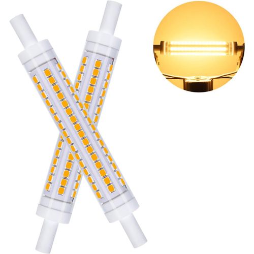 Kalanka-Ampoules Led R7s 118mm, Ampoule Led 10w Remplace 100w Halogène, Ac230v Blanc Chaud 2700k,1100lm, Non Gradable, Angle De Faisceau 360°,Pour Couloir/Plafonnier/Lampe De Sol, Pack De 2