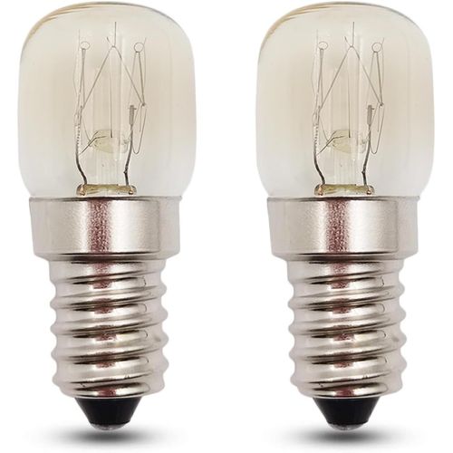 KALANKA-Ampoule E14 Pour Four, Ampoule de Four T22 300 Degré Dimmable pour AEG/Neff/Whirlpool/Smeg/Bosch Four, Micro-ondes, Lampe à Sel, Refrigerateur, Blanc Chaud 2700K, Lot de 2