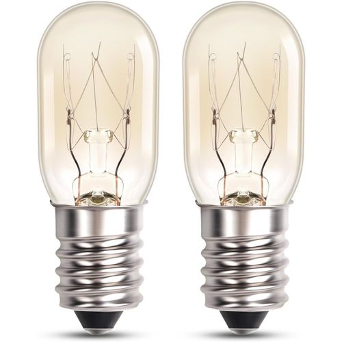 Kalanka-Ampoule De Frigo T20 E14 15w Blanc Chaud 2400-2500k, Résistant À -20°C, Ac 220-240v, Lampe Frigo 15w Petit Culot, Ampoule Pour Réfrigérateur Congélateur, Lampe À Sel, Dimmable, 90lm, Lot De 2
