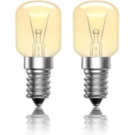 KALANKA-Ampoule Four 300 Degré,Ampoule E14 Frigo,Dimmable Ampoule Petit Culot à Vis pour Ampoule Lampe de Sel,T25 Ampoule E14 Blanc Chaud pour Réfrigérateur,220-240V,Lot de 2