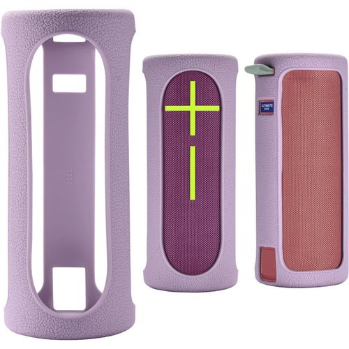 KALANKA-Étui en Silicone pour Ultimate Ears UE Boom 4 Enceinte Bluetooth Portable,Boom 4 Housse de Voyage Portable Protectrice Sac avec Mousqueton de Transport(Violet)