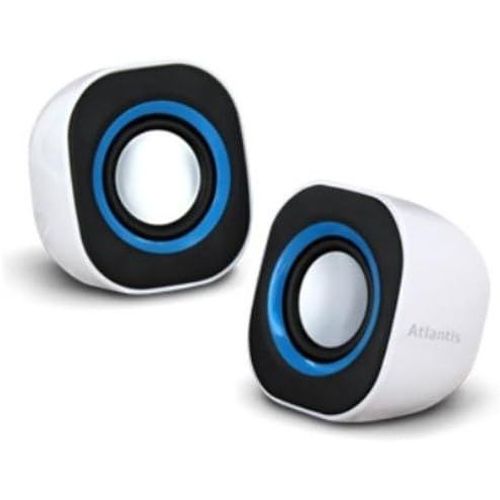 Kalanka-Atlantis Sound Power 440 - Mini Haut-Parleurs Stéréo Amplifiés, Couleur Blanche