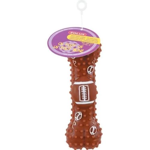 Jouet - Os Us Foot - Vinyle - 15 Cm - Marron - Pour Petit Chien