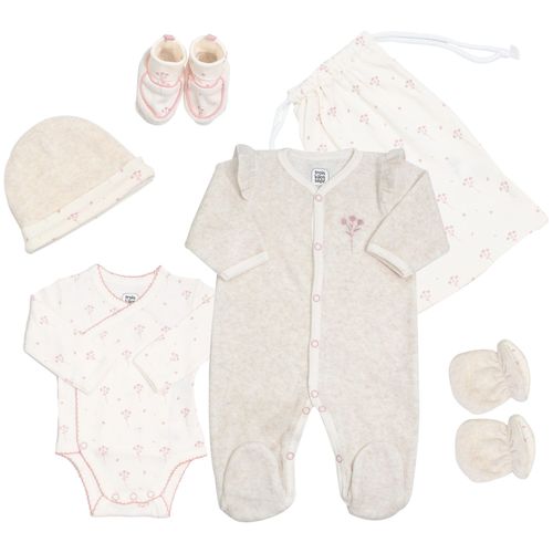Tenue De Naissance Pour Bébé - Fleurs Ecru