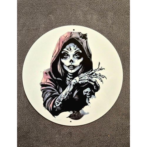 Plaque métallique décorative Gothique. Dia de los muertos