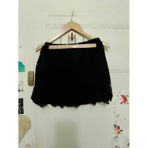 Jupe En Dentelle Noire 38 M Vila Clothes.