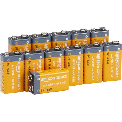 Piles alcaline de 9 volts - Lot de 12 (9V/6LR61)