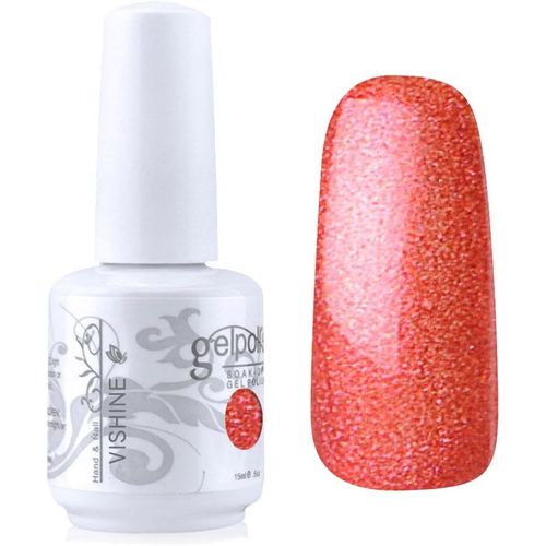 Vernis À Ongles Semi-Permanent Gelpolish Soak-Off Uv Led Manucure Vernis Gels Corail Scintillant (1431) 
