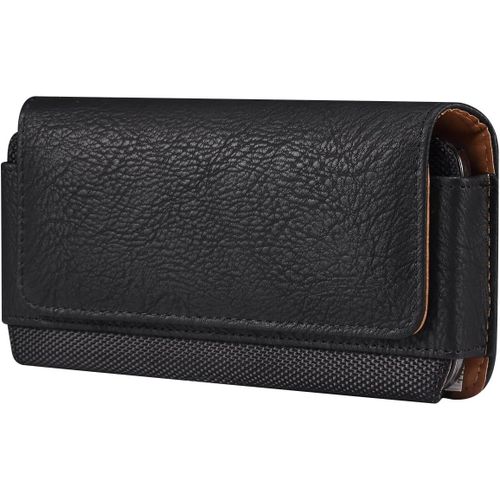 Pochette Ceinture Pour Téléphone Portable Avec Clip De Ceinture Etui De Ceinture Homme Support Universel Pour Iphone Se / 8 12 Mini Nokia 105 - Noir