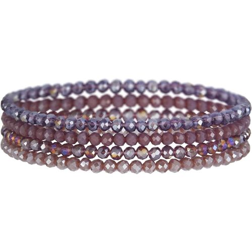 Bracelet Cristal Perles Femmes En Cristal Bracelet De Pierres 4pcs Bracelet De Perles De Cristal Pour Femmes Multicouches Bracelet Bracelet De Pierres Multicouches