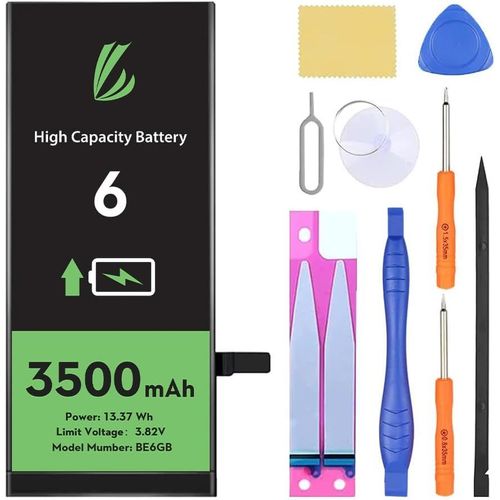 Batterie Pour Iphone 6, 3500mah Batterie Lithium Ion Haute Capacité Avec Outils De Réparation 2024