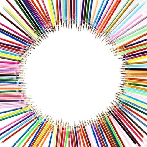 100 Pièces Recharges De Stylo À Dessin Recharges De Stylo Gel Pailleté Stylos Pastel Recharges De Stylo À Bille Marqueur Artistique Stylos De Stylos En Adulte Stylo De Coloriage