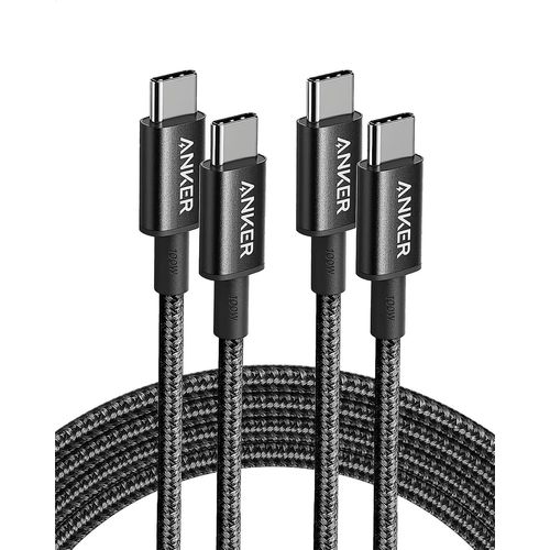 Câble USB C vers USB C, 100 W, câble de charge USB C, 180 cm de long, pour iPhone 16/15, MacBook Pro/Air, iPad Pro/Air, Galaxy S24/S23, Pixel, Switch, LG (180 cm + 180 cm)