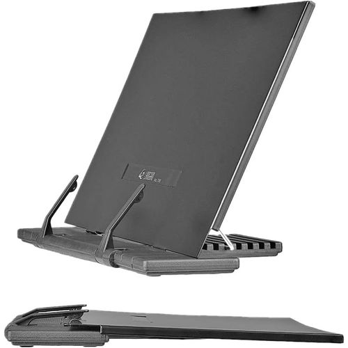Portable Réglable Support Livre En Métal, Pliant Anti-Dérapant Support Livre Reste Support Bureau Serre Livre Recettes Porte-Document De Lecture Pour L'école Bureau À Domicile