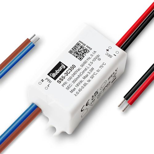 Transformateur LED Étanche IP65 350mA Courant Constant 1W - 3W LED Bloc d'Alimentation Driver