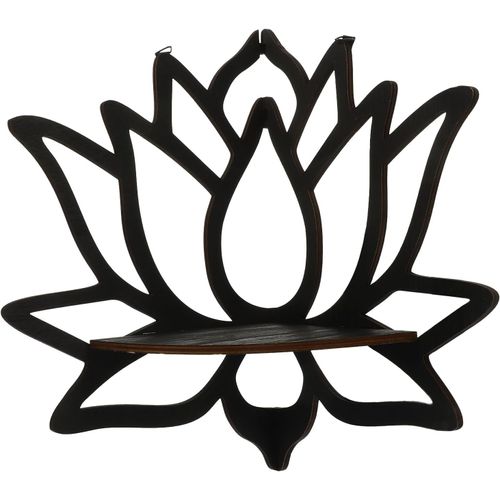 Lotus Étagère Murale D'angle En Bois Flottant Avec Affichage Cristal Vintage Style Maison De Campagne Pour Salon, Chambre À Coucher, Couloir, Cuisine