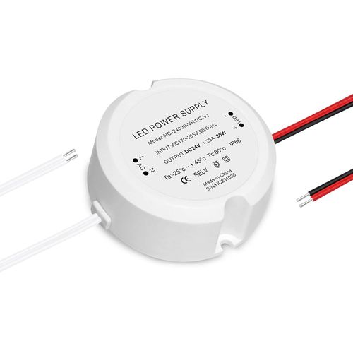 Transformateur 220V 24V, 30W 1.25A, LED Alimentation 24V, LED Transfo Entrée 220V Sortie 24V, LED Driver Convertisseur, Adaptateur à Tension Constante,LED Transformateur pour LED G4 MR11 MR16 Etc