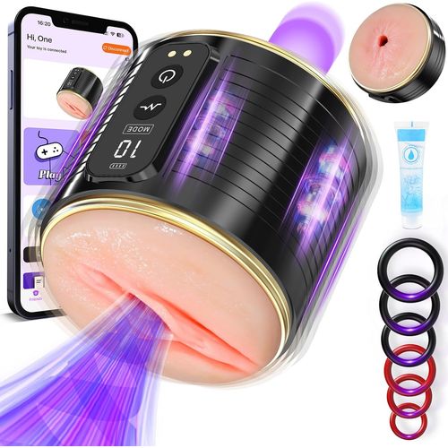 Masturbateurs Masculins Sex Toy¿S Homme - Masturbâteur Homme Realiste Sextoyse Avec Extrémité Ouverte Et 10 Modes Forts Vibrateurs Pénis Masturbateur Automatique,Vaginette Ultra Réaliste Pou.[V721]