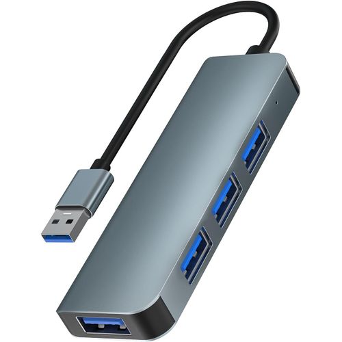 Hub USB 3.0,Concentrateur de données USB 4 Ports,Adaptateur USB Portable expandeur multiport pour Ordinateur de Bureau,Ordinateur Portable,Mac,clé USB,Disque Dur,imprimante,PC.[R533]